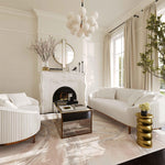Turni Velvet Sofa - Cream