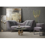 Colombine Velvet Sofa - Grey