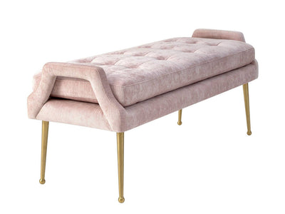 Botha Velvet Bench - Pink