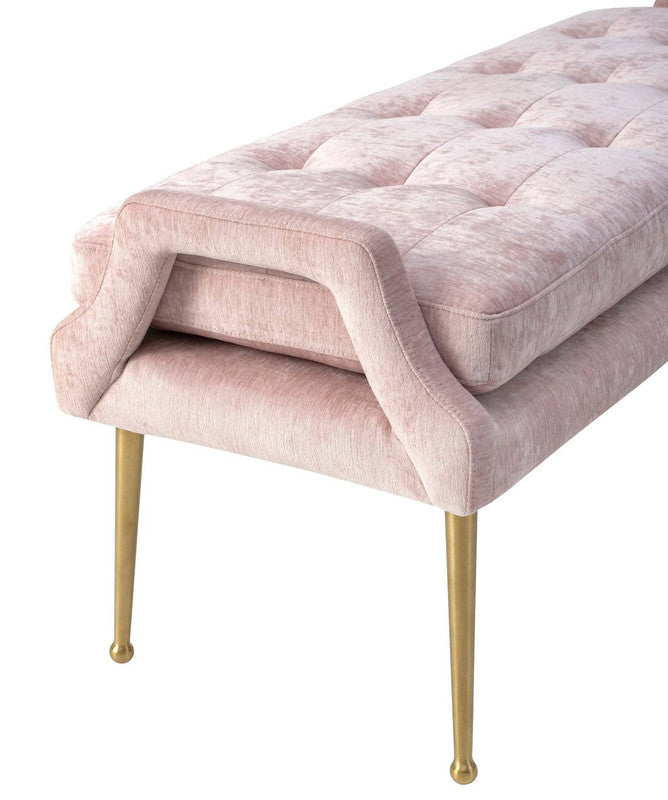 Botha Velvet Bench - Pink