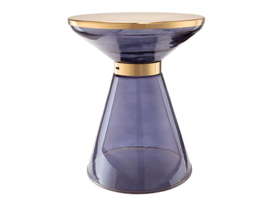Bloore End Table - Glass/Gold