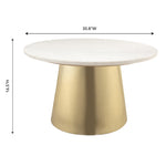 Asbes Coffee Table - Marble, Gold