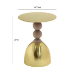 Cremona End Table - Gold