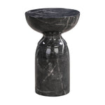 Myrna Concrete Marble End Table - Black