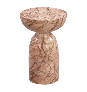 Myrna Concrete Marble End Table - Pink