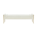 Pescara Velvet Bench - Cream