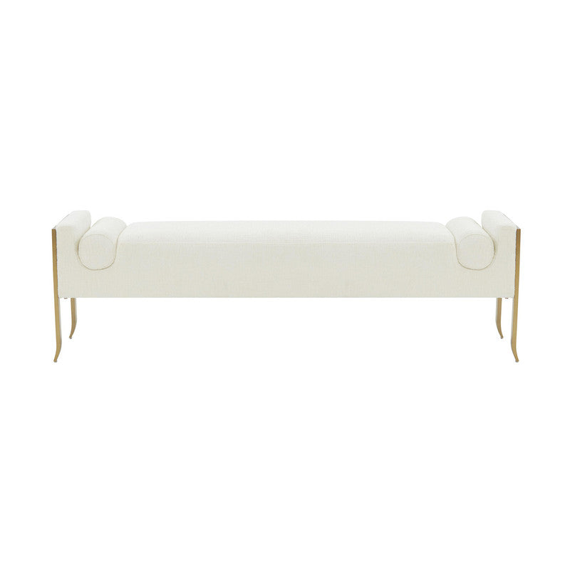 Pescara Velvet Bench - Cream
