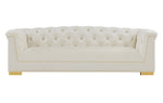 Corlett Velvet Sofa - Cream