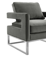 Ameshoff Velvet Accent Chair - Grey