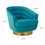 Berea Velvet Accent Chair - Blue