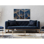 Blue Dandelions Wall Art - Blue - 45 X 30 - Set of 3