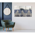 Dock Views Wall Art - Blue/White - 45 X 30 - Set of 3