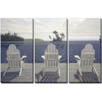 Dock Views Wall Art - Blue/White - 45 X 30 - Set of 3