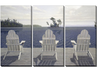 Dock Views Wall Art - Blue/White - 45 X 30 - Set of 3