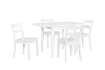 Florian 5-Piece Square Drop Leaf Dining Set - White