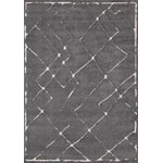 Obsidian 6'7" x 9'6" Broken Lattice Area Rug - Grey, White