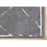 Obsidian 6'7" x 9'6" Broken Lattice Area Rug - Grey, White