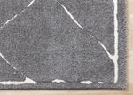 Obsidian 5'3" x 7'7" Broken Lattice Area Rug - Grey, White