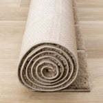 Sable Grid 7'10" x 10'6" Broken Grid Pattern Area Rug - Light Brown, Cream