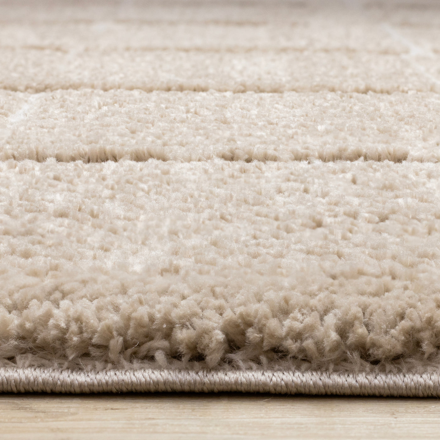 Sable Grid 7'10" x 10'6" Broken Grid Pattern Area Rug - Light Brown, Cream