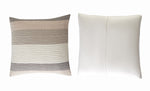 The Great Indoors 5-Piece King Comforter Set square pillow sham with striped quilted front and solid cream reverse