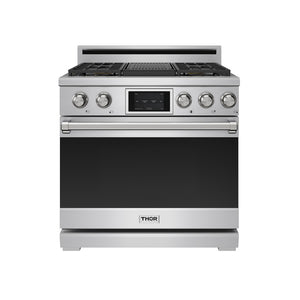 Thor Kitchen Stainless Steel 36" Dual Fuel Range (6.0 cu ft)- XRD36E
