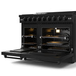 Thor Kitchen Black Stainless Steel Freestanding Professional Double Oven Gas Range|Gordon Ramsay Series (7 cu.ft.) - RSG48EB