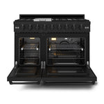 Thor Kitchen Black Stainless Steel Freestanding Professional Double Oven Gas Range|Gordon Ramsay Series (7 cu.ft.) - RSG48EB