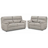 Toscana Leather Sofa and Loveseat Set - Grey