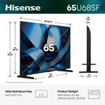 Hisense 65" QLED Mini-LED AI TV 144Hz - Fire TV - 65U68SF--