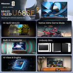 Hisense 85" QLED Mini-LED AI TV 144Hz - Fire TV - 85U68SF--