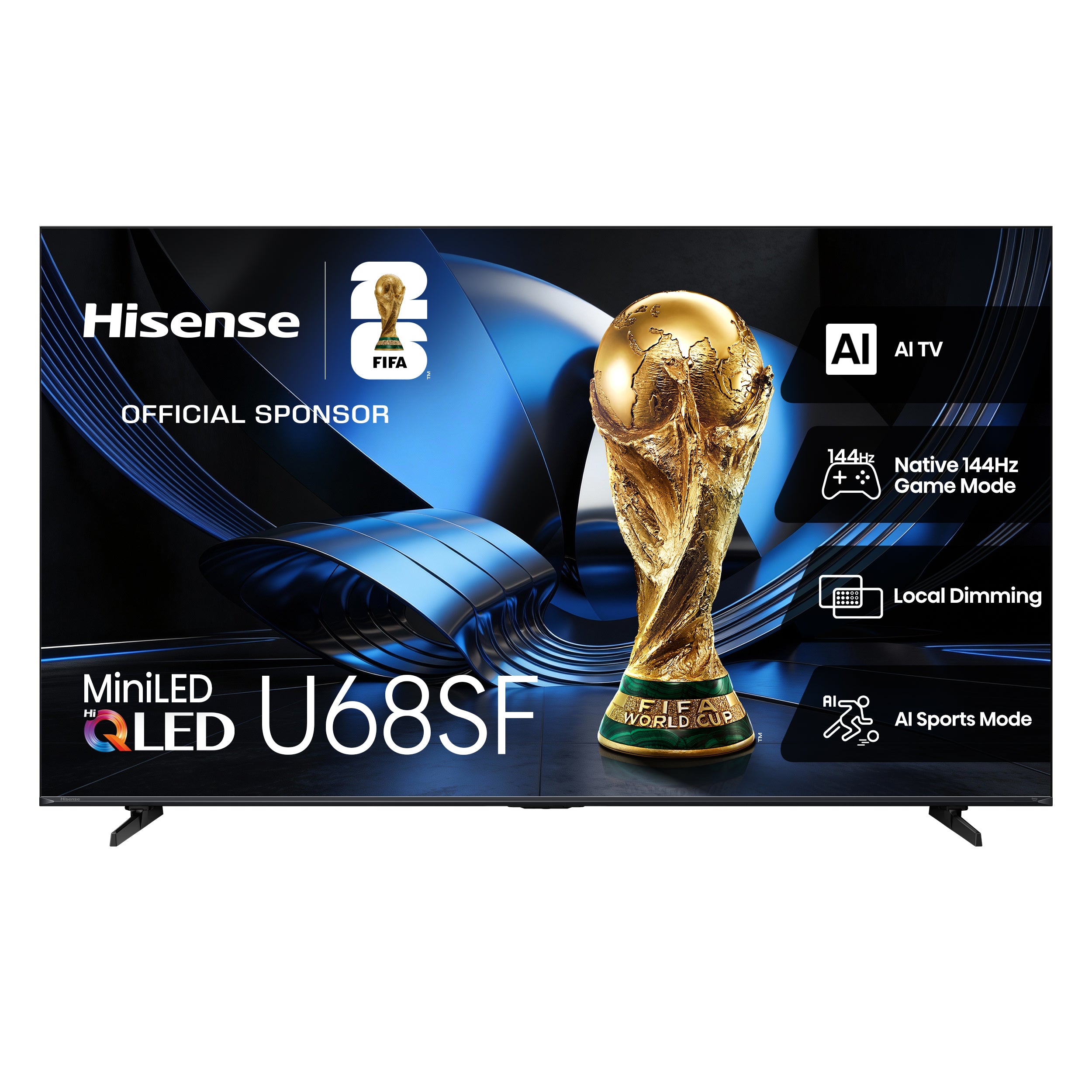 Hisense 85" QLED Mini-LED AI TV 144Hz - Fire TV - 85U68SF--