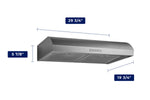 Hauslane Chef Series White 30" 400 CFM Under Cabinet Range Hood - UC-B018WHT-30