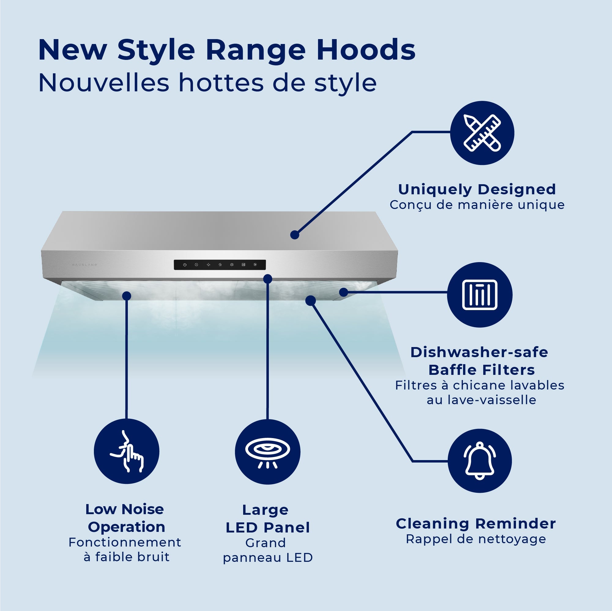 Hauslane Stainless Steel 30" Under Cabinet Range Hood - UC-PS60SS-30