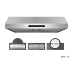 Hauslane Stainless Steel 30" Under Cabinet Range Hood - UC-PS60SS-30