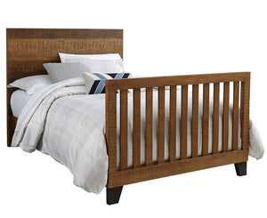 Elana Convertible Crib with Full Size Rails - Brown, Tan