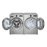 LG Graphite Steel Front Load Washer with AI DD™ (5.2 cu. Ft) & Ultra Large Capacity Smart Front Load Dryer with Built-In Intelligence & TurboSteam® (7.4 cu. ft) - WM5500HVA/DLEX5500V