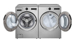 LG Graphite Steel Front Load Washer with AI DD™ (5.2 cu. Ft) & Ultra Large Capacity Smart Front Load Dryer with Built-In Intelligence & TurboSteam® (7.4 cu. ft) - WM5500HVA/DLEX5500V