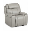 Velocity Power Reclining Home Theatre Recliner with Audio and Massage - Light Grey