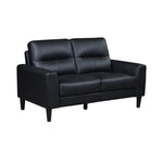 Verissimo Leather Sofa, Loveseat and Chair Set - Black