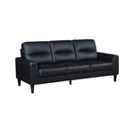 Verissimo Leather Sofa, Loveseat and Chair Set - Black