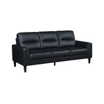 Verissimo Leather Sofa and Loveseat Set - Black