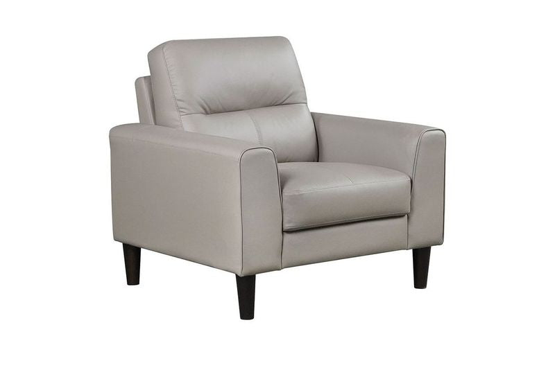 Verissimo Leather Sofa and Chair Set - Latte