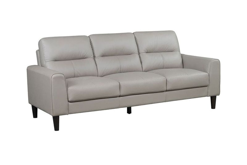 Verissimo Leather Sofa and Chair Set - Latte