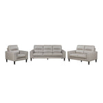 Verissimo Leather Sofa, Loveseat and Chair Set - Latte