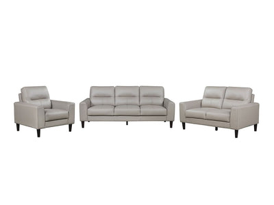 Verissimo Leather Sofa, Loveseat and Chair Set - Latte