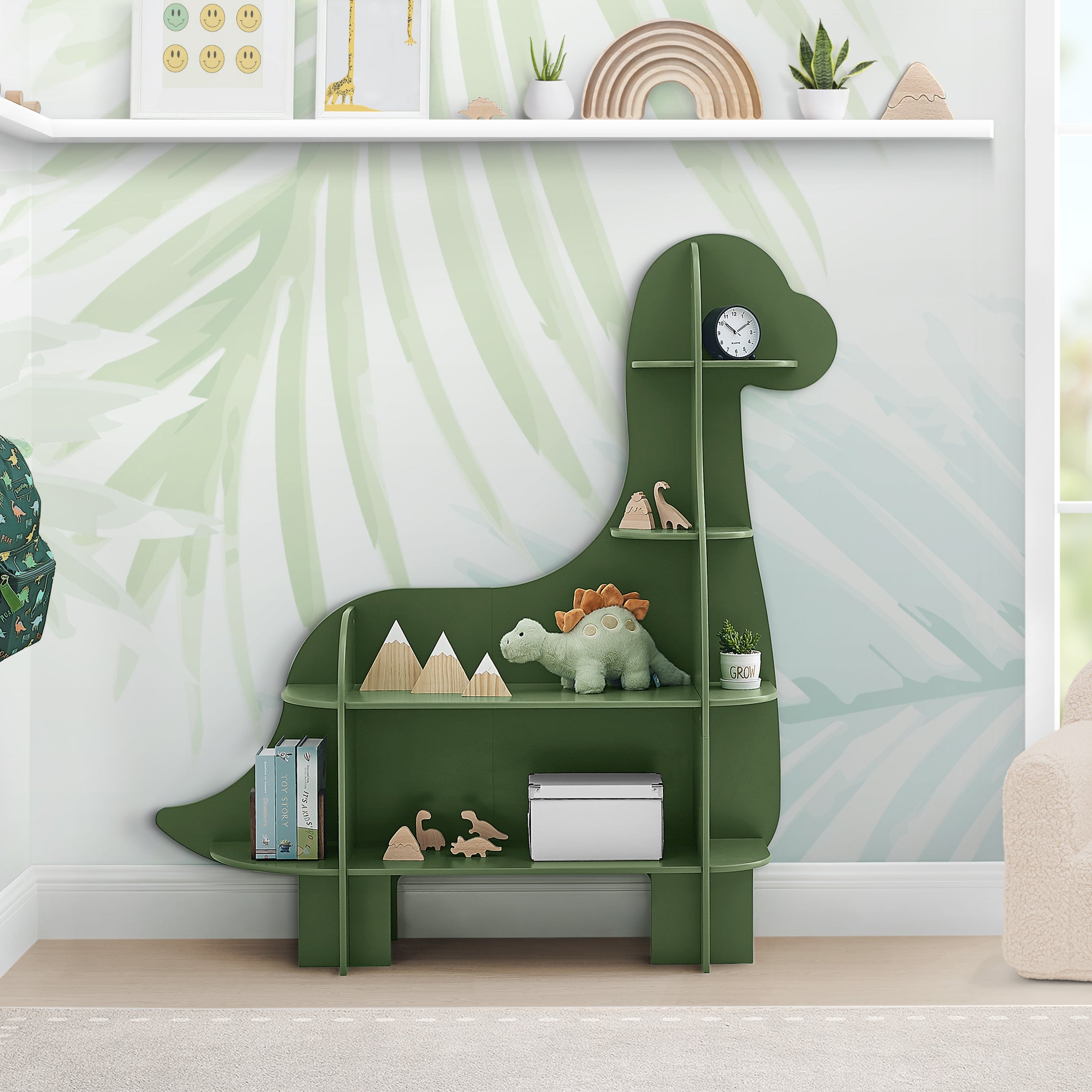 Dinosaur Bookcase - Green