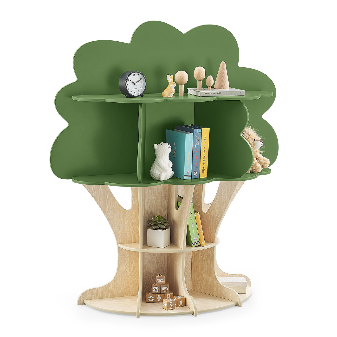 Tree Bookcase - Green, Brown