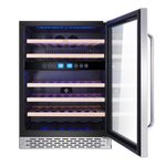 TCL Stainless Steel 46-Bottle Dual Zone Wine Cooler - W522F