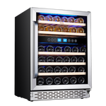 TCL Stainless Steel 46-Bottle Dual Zone Wine Cooler - W522F